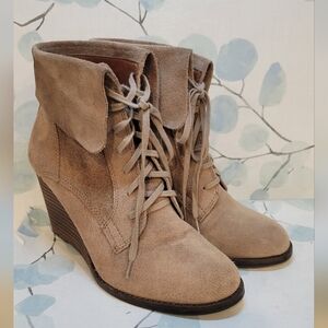 Lucky Brand Suede Booties Women's Size 7.5M